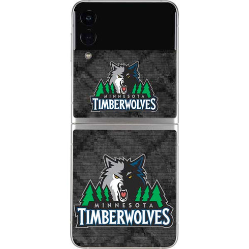NBA Minnesota Timberwolves Dark Rust Galaxy Z Flip4 5G Skin